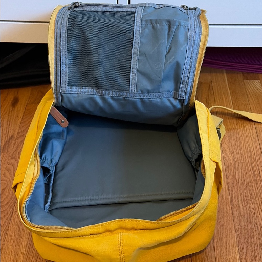 Doughnut Mustard Yellow Canvas Backpack - Picture 5 of 8